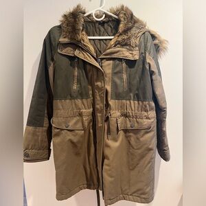 Topshop Faux Fur Winter Coat Size 4